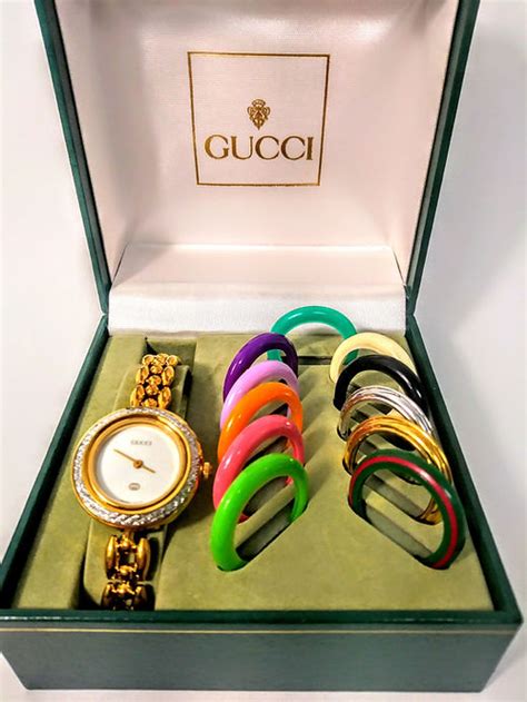 gucci interchangeable bezel saat|gucci pvd 21x34.